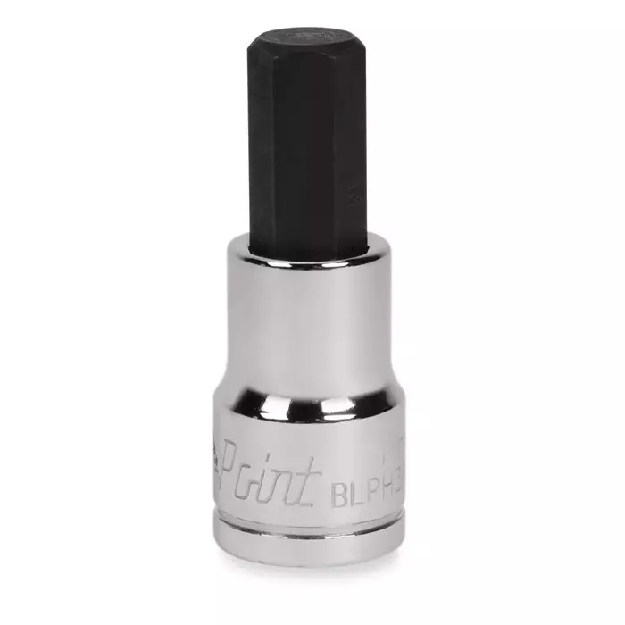 Blue-Point 3/8 inch (9.52 mm) Drive Standard Hex Socket Driver Chrome Finish Alloy Steel Body and Size 10 mm, BLPH3810