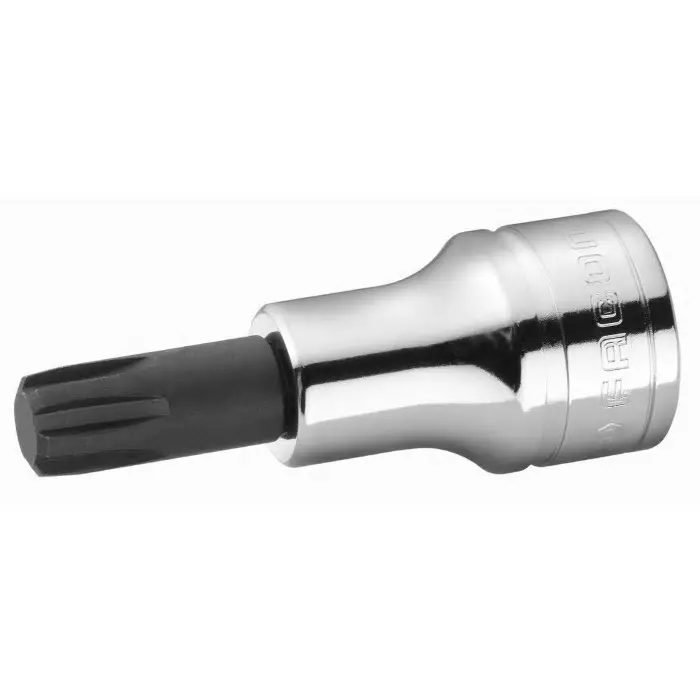 Facom 1/2 inch Drive Bit Socket, Spline Bit, 12mm, 100 mm Overall Length, D.34B12L