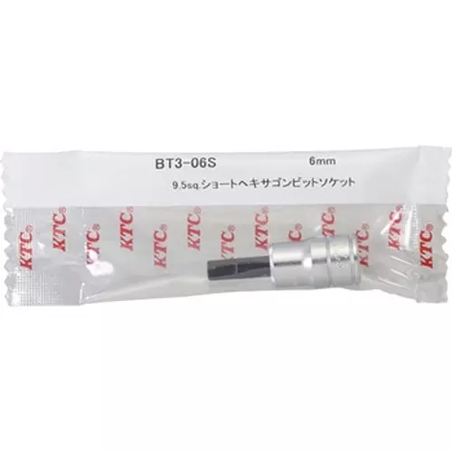 Ktc Short Hexagon Bit Socket 9.5 mm Sq. Drive, BT3-06S