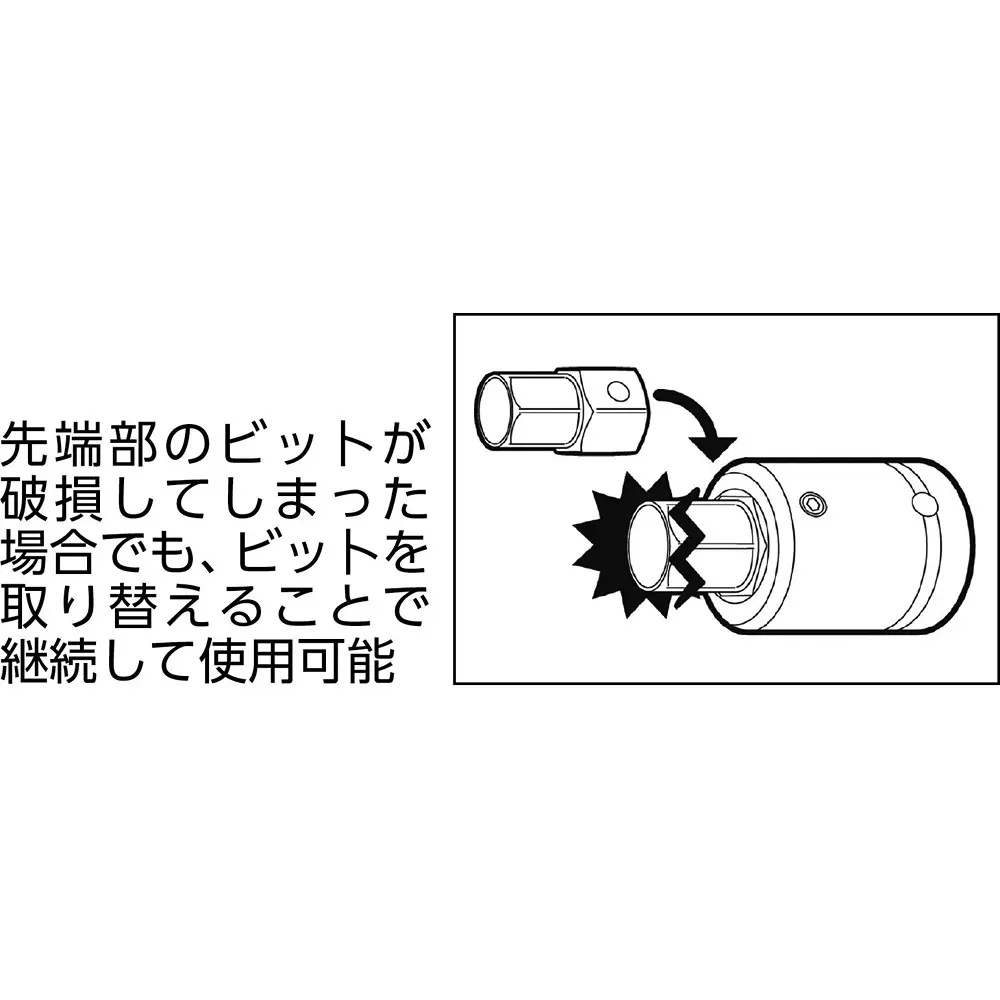 TONE Impact Hexagon Bit 19 mm, BIT21-17