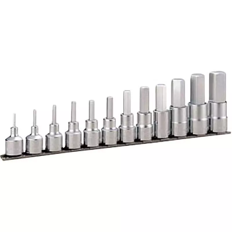 TONE Hexagon Socket Set With Holder 12.7 mm, HH412 (12 Pcs Set)