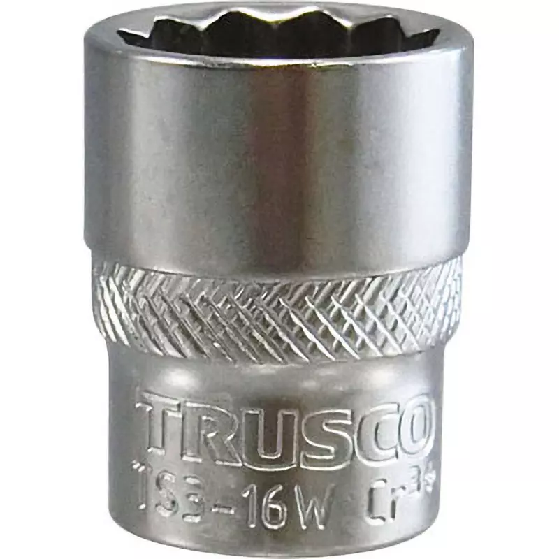 TRUSCO Socket Chrome Vanadium Steel 28 mm Overall Length, TS3-16W