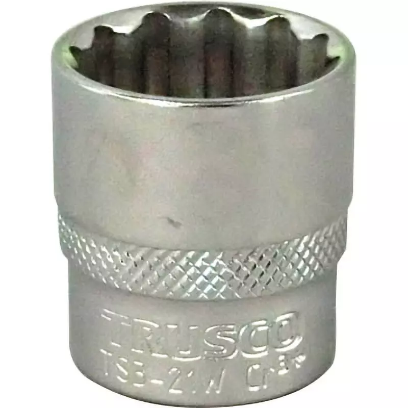 TRUSCO Socket Chrome Vanadium Steel 30 mm Overall Length, TS3-21W