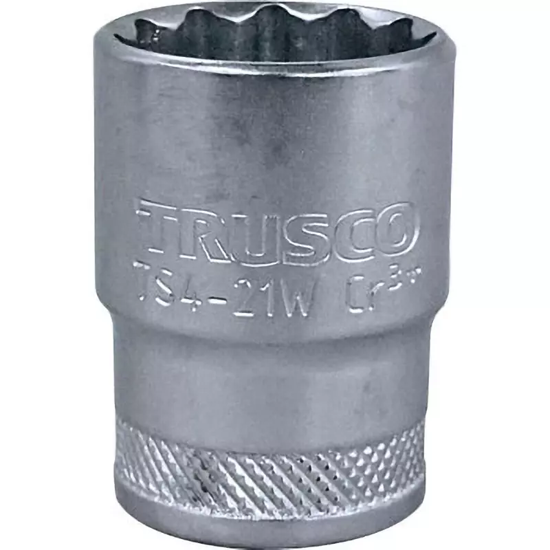 TRUSCO Socket Chrome Vanadium Steel 38 mm Overall Length, TS4-17W