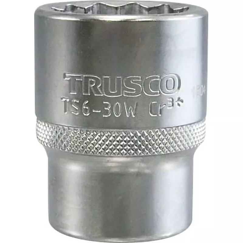 TRUSCO Socket Chrome Vanadium Steel 54 mm Overall Length, TS6-30W