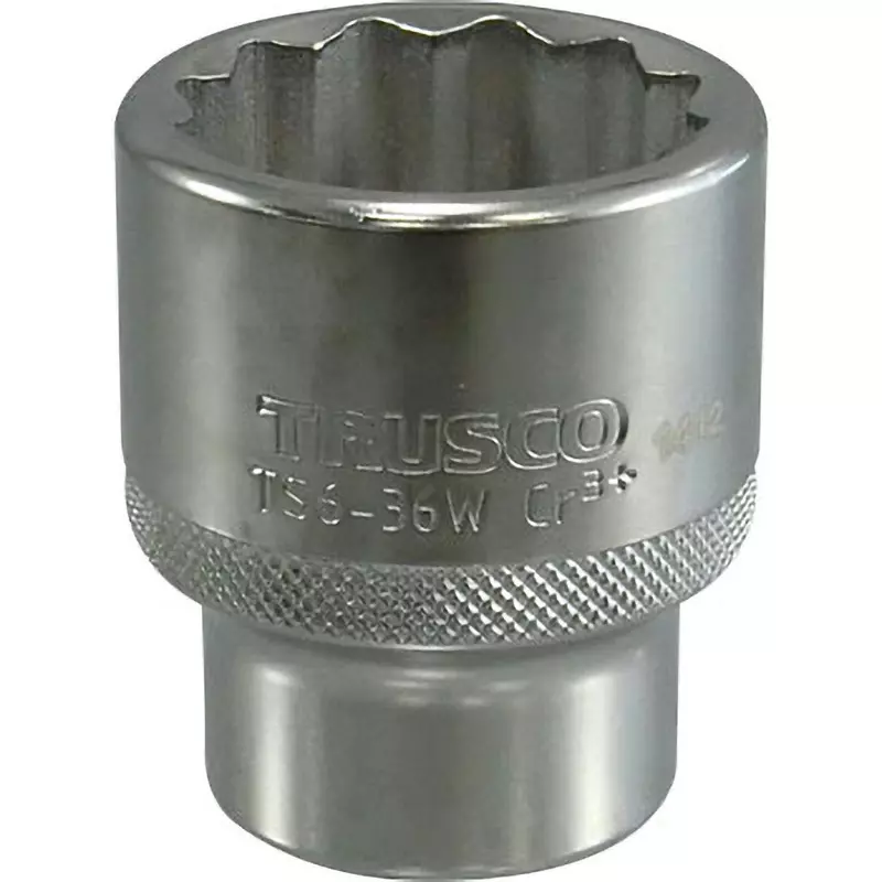 TRUSCO Socket Chrome Vanadium Steel 58 mm Overall Length, TS6-36W