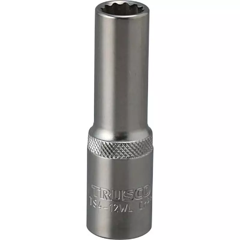 TRUSCO Deep Socket Chrome Vanadium Steel 12 mm Hex Size, TS4-12WL