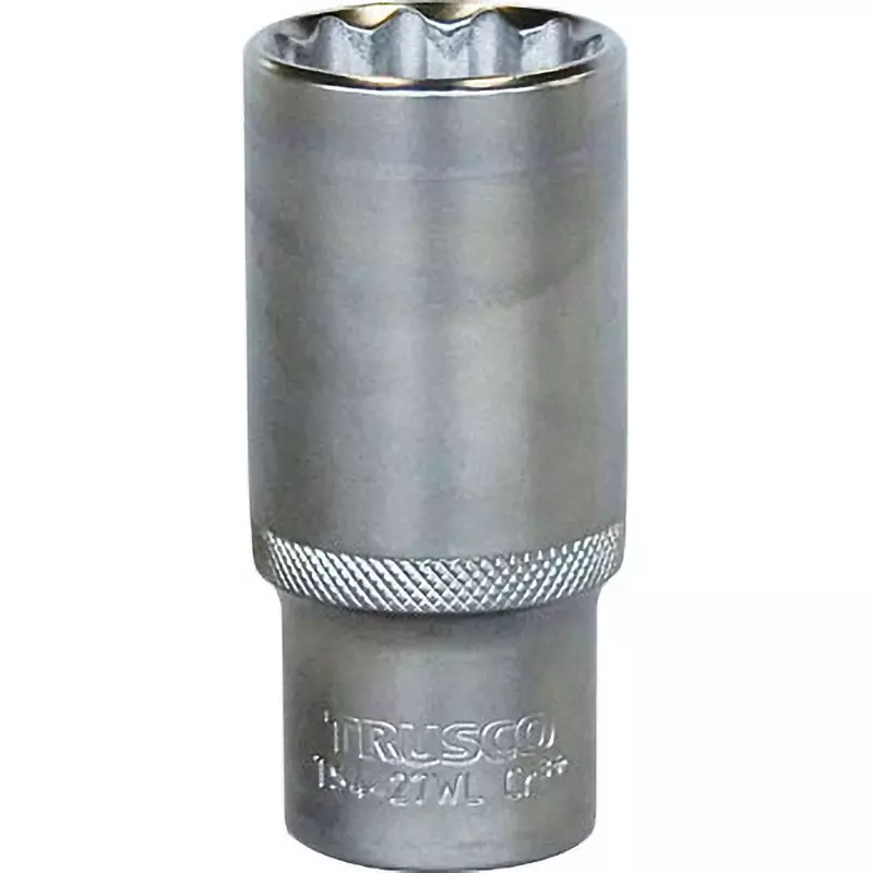 TRUSCO Deep Socket Chrome Vanadium Steel 27 mm Hex Size, TS4-27WL