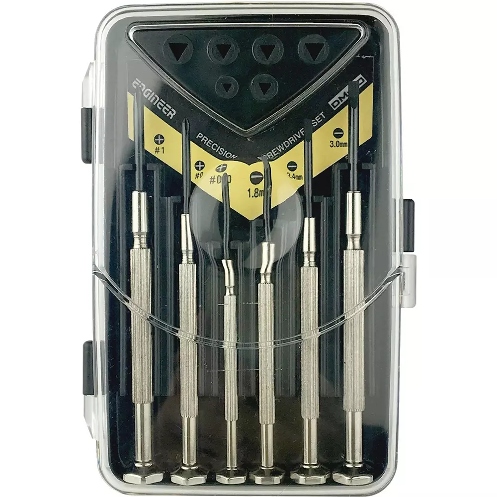 Engineer Precision Screwdriver Set Plus or minus Tip, DM-60 (Pack of 6 Pcs)