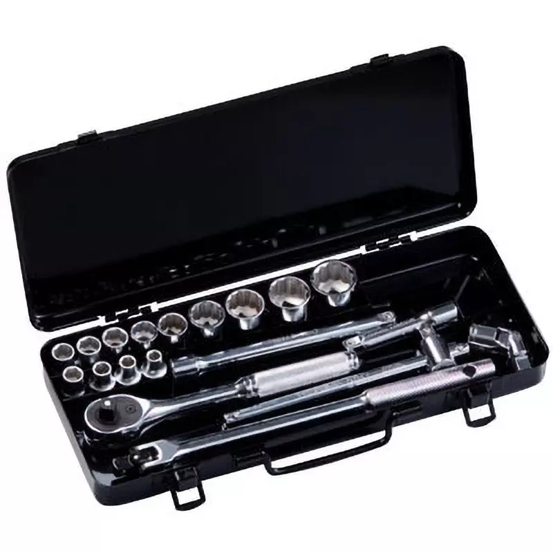 Super Tool Socket Wrench Set 9.5 mm Square Drive, N313S (Pack of 19 Pcs)