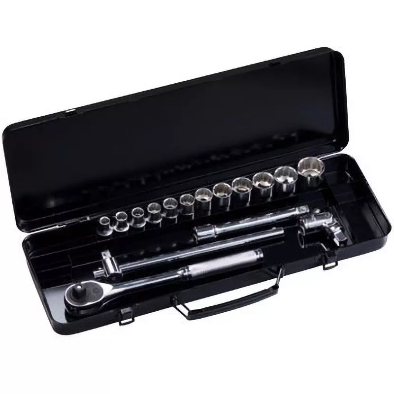 Super Tool Socket Wrench Set 12.7 mm Square Drive, N412S (Pack of 16 Pcs)
