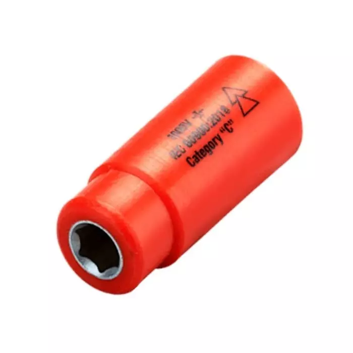 ITL 1/4 Inch Drive 7 mm Insulated Deep Socket 12 point VDE/1000 V 65 mm Overall Length, 7306