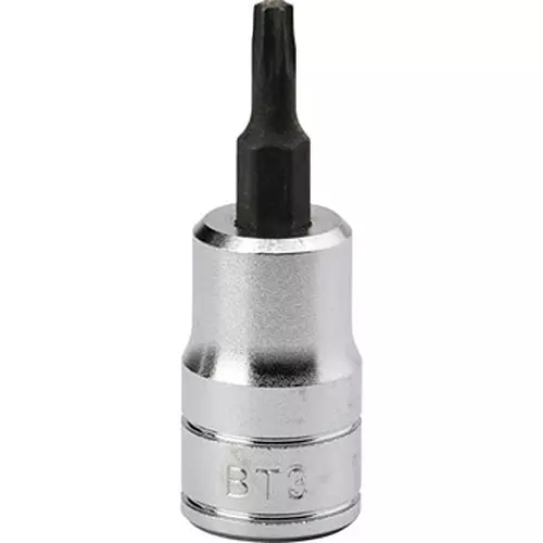 Ktc Short T-TorxBit Socket T25 9.5 mm Sq. Drive 50 mm Length, BT3-T25S