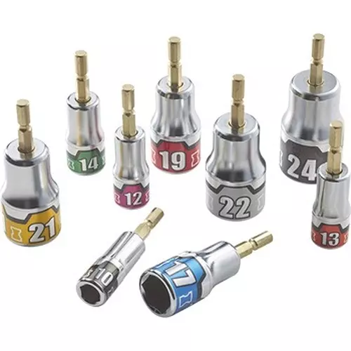 Ktc Short Impact Driver Hexagon Socket Bit 21 mm 6.35 mm Sq. Drive 78 mm Length, BZP63S-21