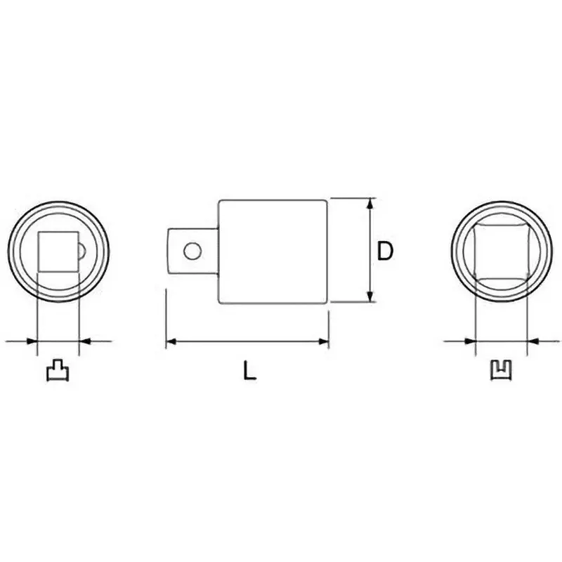 Ktc Socket Adapter 35 mm Dimension 12.7 mm Sq. Drive, BA43