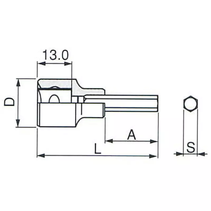 TONE Hexagon Socket 9.5mm, 3HB-16