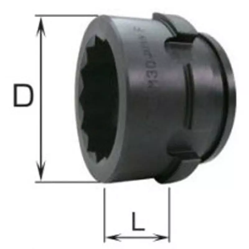 TONE Outer Socket M27 Black for Shear Wrench, VM327