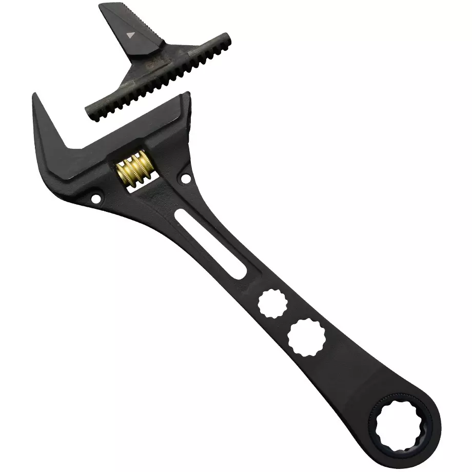 FUJIYA Geared Pile Ring Monkey Spanner 38 mm Maximum Jaw Opening, FGLP-38-BG