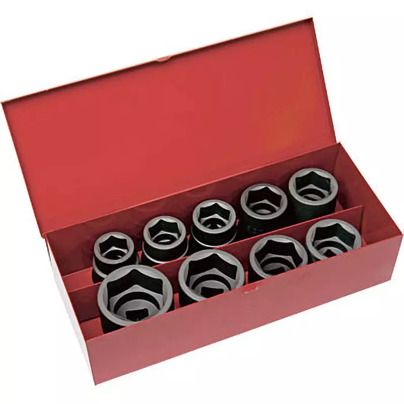 TRUSCO Impact Socket Set 19 mm Square Drive,T6-9SET (Pack of 9 Pcs)