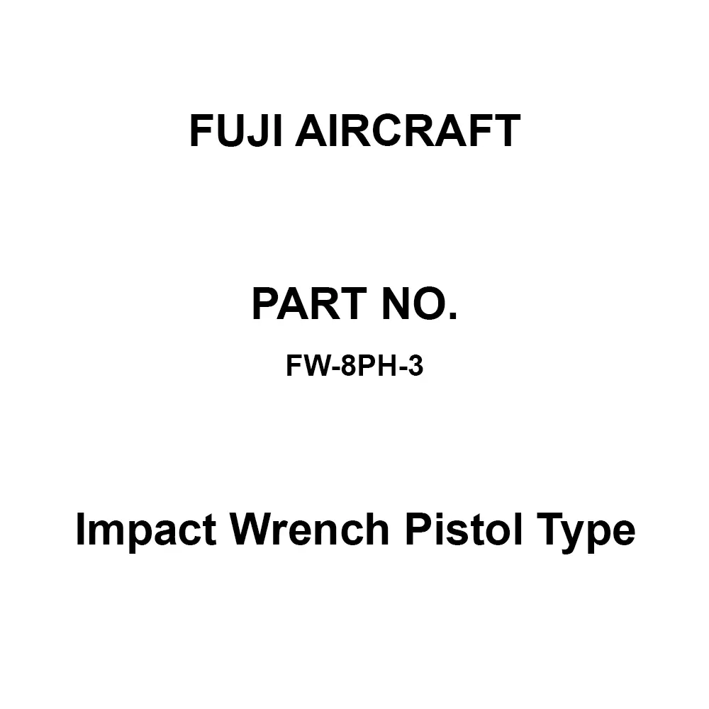 Fuji Aircraft Impact Wrench Pistol Type Screwdriver 180 mm Overall Length, FW-6PXD-60