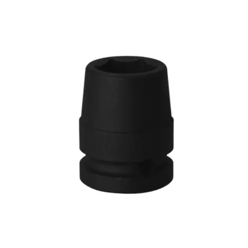 Blue-Point 3/8 inch (9.5 mm) Drive Shallow Impact Socket 6 Points Black Color Heat Treated Metal Body and Size 16 mm, BLPSMIM3816