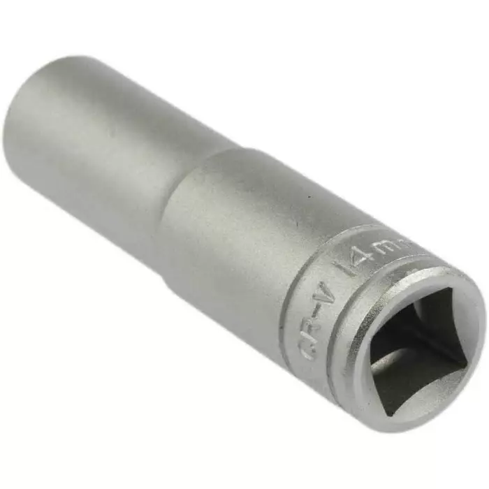 Teng Tools 1/2 inch Drive 14 mm Deep Socket, 12 Point, 79 mm Overall Length, M120614-C