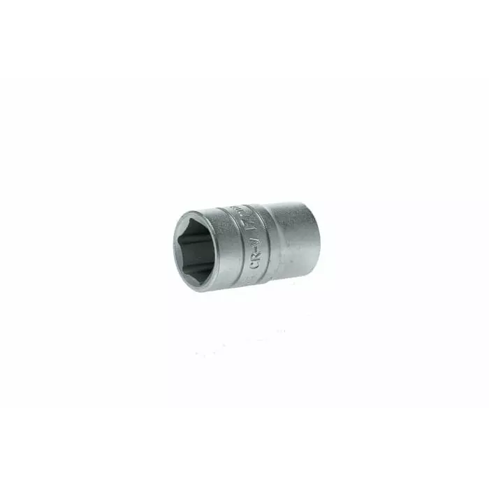 Teng Tools 1/2 inch Drive 17 mm Standard Socket, 6 Point, 38 mm Overall Length, M1205176-C