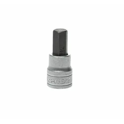 Teng Tools 3/8 inch Drive Bit Socket, Hex Bit, 12 mm, M381512-C