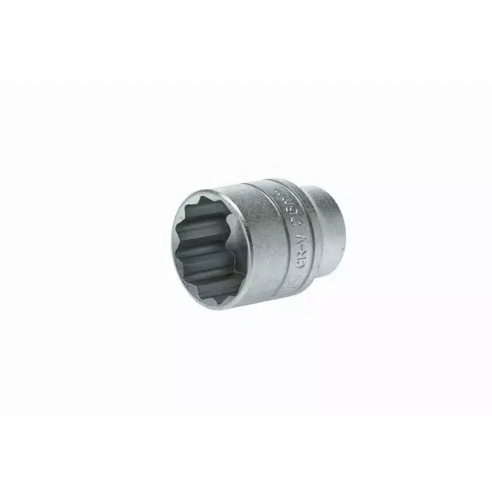 Teng Tools 1/2 inch Drive 26 mm Standard Socket, 12 Point, 40 mm Overall Length, M120526-C