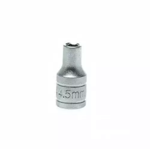 Teng Tools 1/4 inch Drive 4.5 mm Standard Socket, 6 Point, 25 mm Overall Length, M1405045-C
