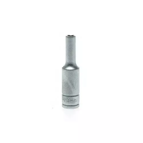 Teng Tools 1/4 inch Drive 4 mm Deep Socket, 6 Point, 49.5 mm Overall Length, M140604-C