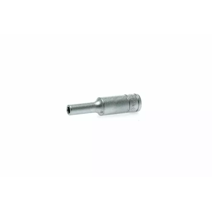Teng Tools 1/4 inch Drive 4 mm Deep Socket, 6 Point, 49.5 mm Overall Length, M140604-C