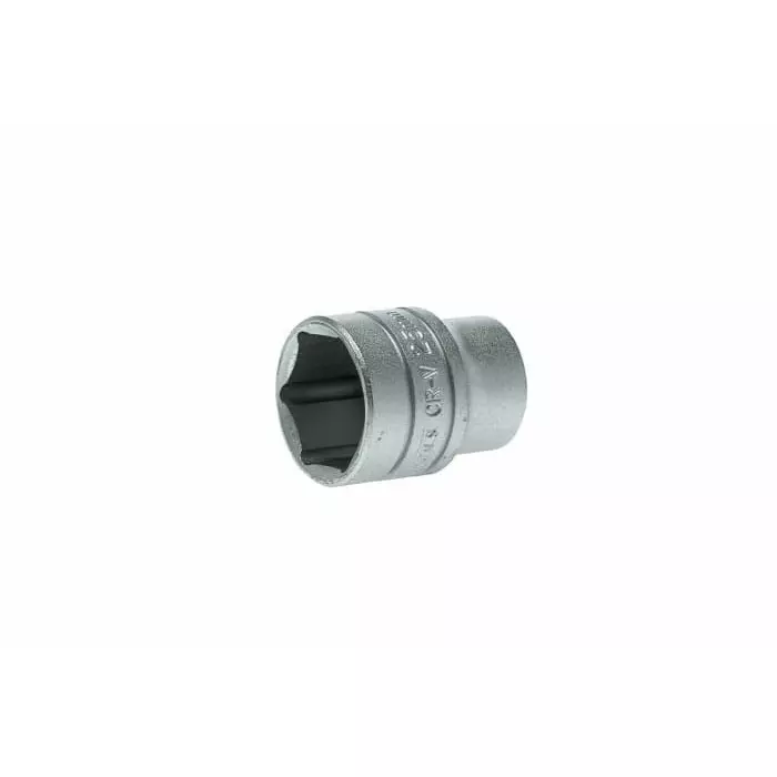Teng Tools 1/2 inch Drive 25 mm Standard Socket, 6 Point, 40 mm Overall Length, M1205256-C