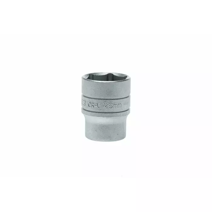 Teng Tools 1/2 inch Drive 26 mm Standard Socket, 6 Point, 40 mm Overall Length, M1205266-C