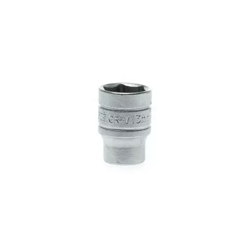 Teng Tools 1/4 inch Drive 13 mm Standard Socket, 6 Point, 25 mm Overall Length, M140513-C