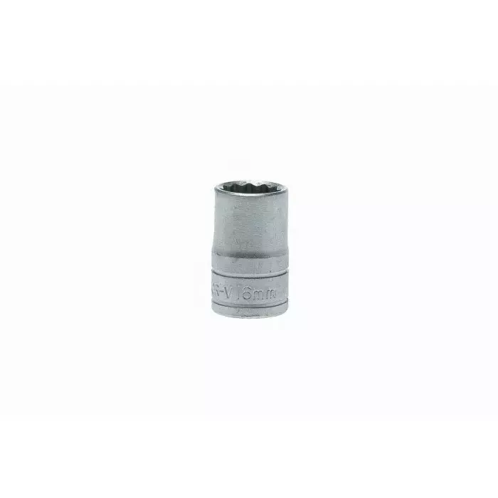 Teng Tools 1/2 inch Drive 16 mm Standard Socket, 12 Point, 38 mm Overall Length, M120516-C