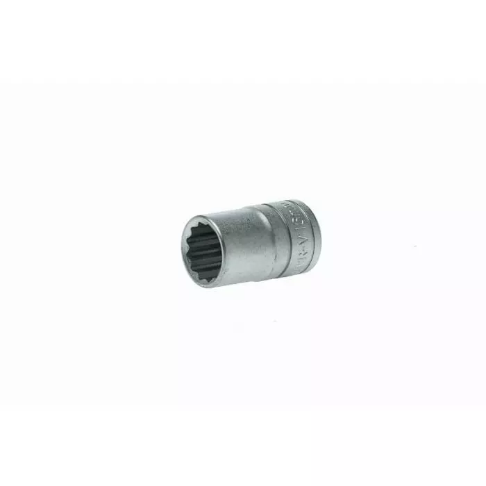 Teng Tools 1/2 inch Drive 16 mm Standard Socket, 12 Point, 38 mm Overall Length, M120516-C