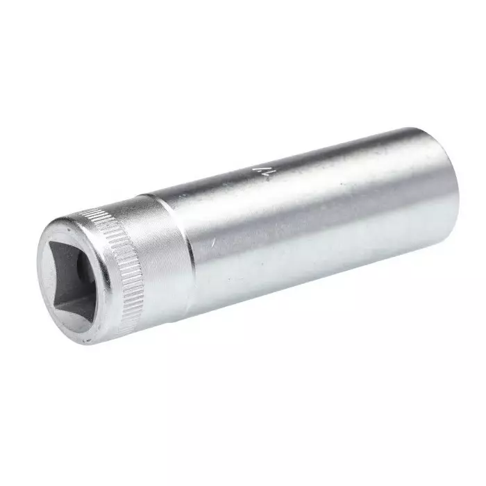 STAHLWILLE 1/2 in Drive 17 mm Deep Socket, 12 point, 83 mm Overall Length, 3020017
