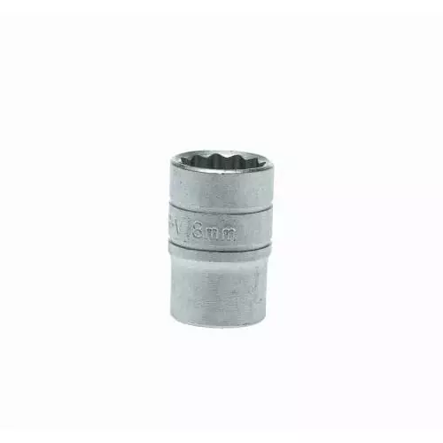 Teng Tools 1/2 inch Drive 18 mm Standard Socket, 12 Point, 38 mm Overall Length, M120518-C