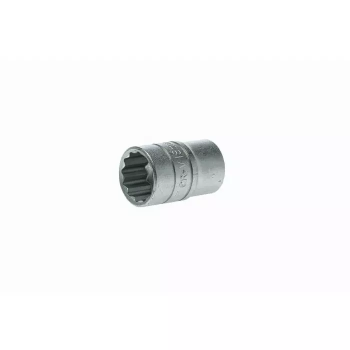 Teng Tools 1/2 inch Drive 18 mm Standard Socket, 12 Point, 38 mm Overall Length, M120518-C