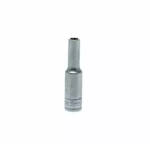 Teng Tools 1/4 inch Drive 5 mm Deep Socket, 6 Point, 49.5 mm Overall Length, M140605-C