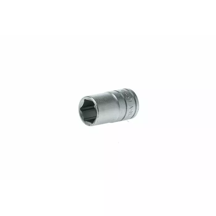 Teng Tools 1/2 inch Drive 15 mm Standard Socket, 6 Point, 38 mm Overall Length, M1205156-C