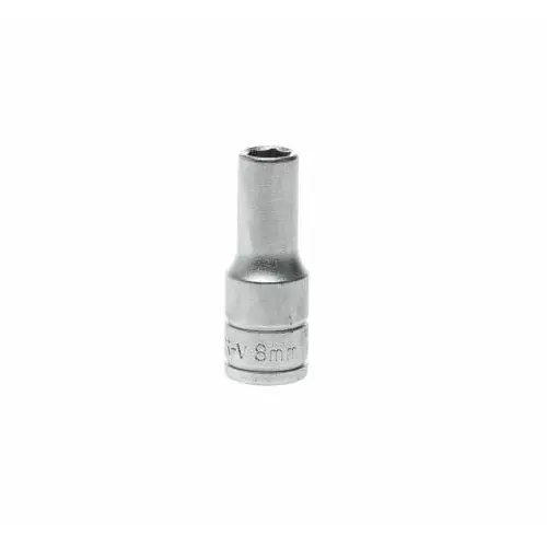 Teng Tools 3/8 inch Drive 8 mm Deep Socket, 6 Point, 45.5 mm Overall Length, M380608-C