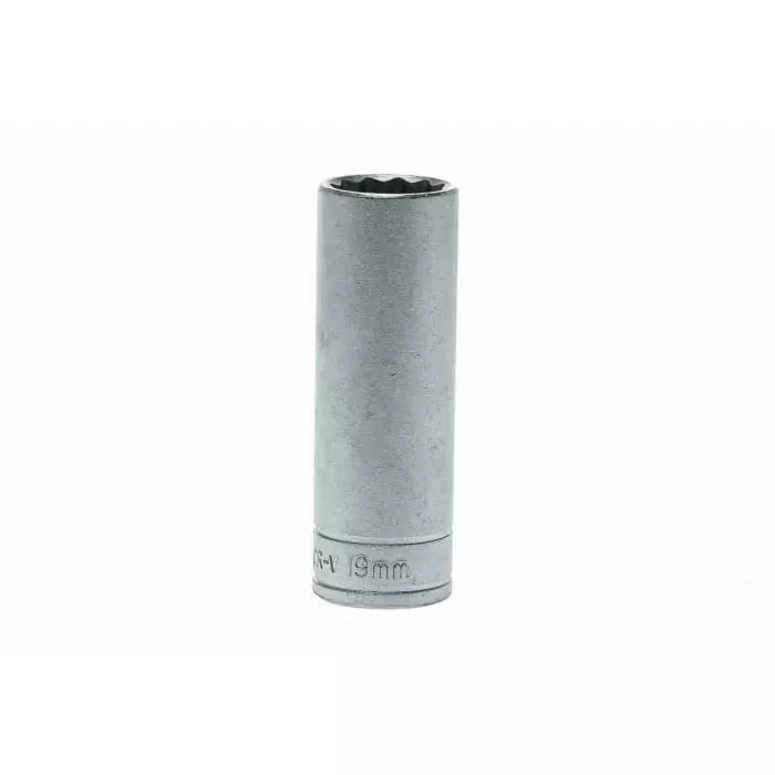 Teng Tools 1/2 inch Drive 19 mm Deep Socket, 12 Point, 79 mm Overall Length, M120619-C