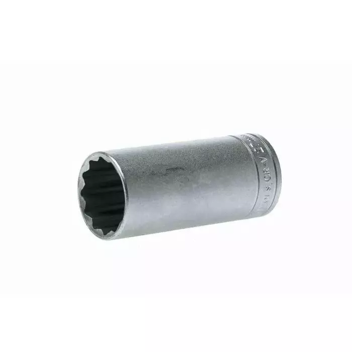 Teng Tools 1/2 inch Drive 27 mm Deep Socket, 12 Point, 79 mm Overall Length, M120627-C