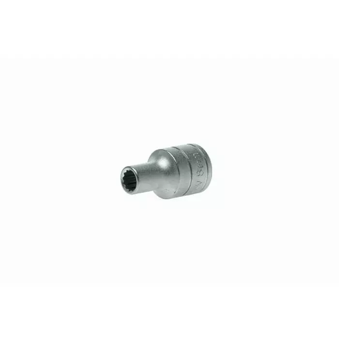 Teng Tools 1/2 inch Drive 8 mm Standard Socket, 12 Point, 38 mm Overall Length, M120508-C