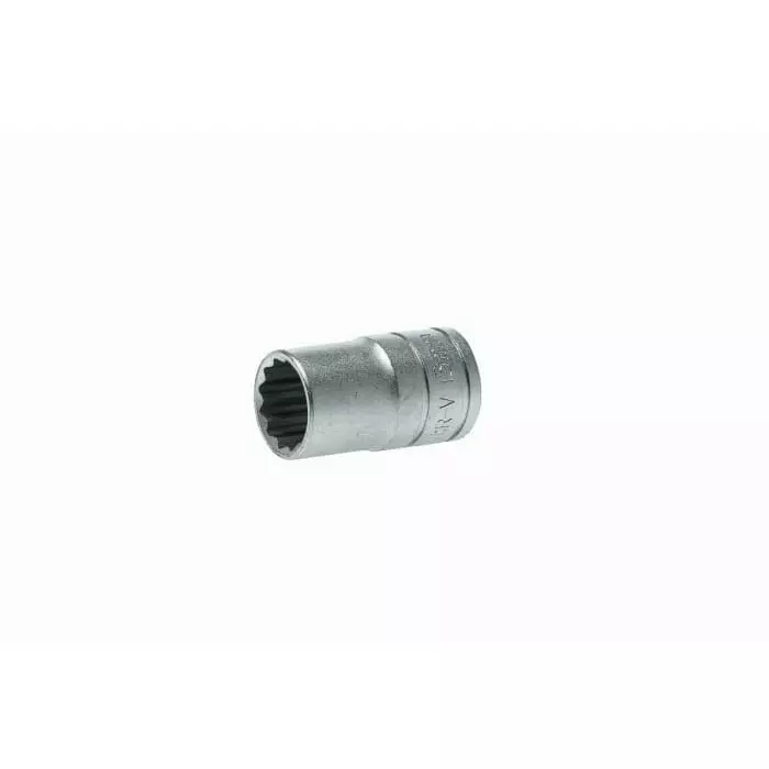 Teng Tools 1/2 inch Drive 15 mm Standard Socket, 12 Point, 38 mm Overall Length, M120515-C