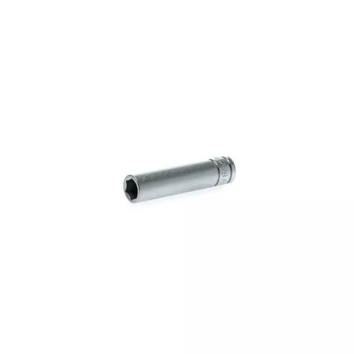 Teng Tools 1/4 inch Drive 8 mm Deep Socket, 6 Point, 49.5 mm Overall Length, M140608-C