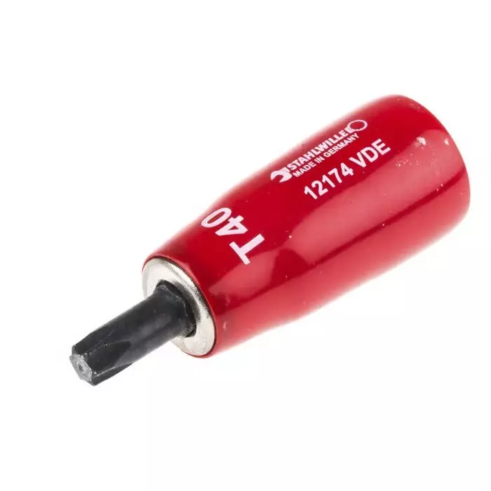 STAHLWILLE 3/8 in Drive Bit Socket, Torx Bit, T40, VDE/1000V, 67 mm Overall Length, 2390040