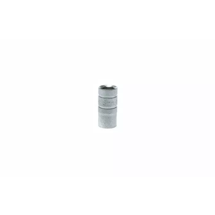 Teng Tools 1/4 inch Drive 8 mm Standard Socket, 6 Point, 25 mm Overall Length, M140508-C